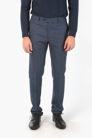 2 Button MANTUA Micro Check Virgin Wool Suit