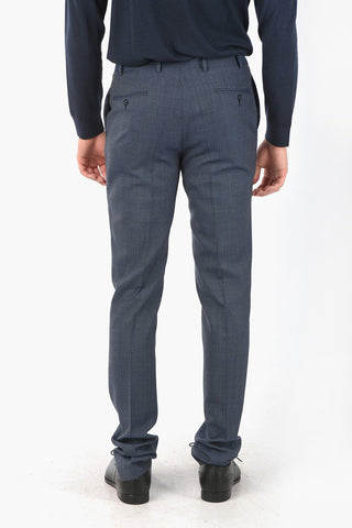 2 Button MANTUA Micro Check Virgin Wool Suit