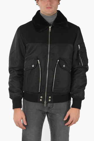 Padded Bomber W-LOUIS Faux Fur-Lined