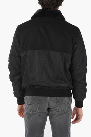 Padded Bomber W-LOUIS Faux Fur-Lined