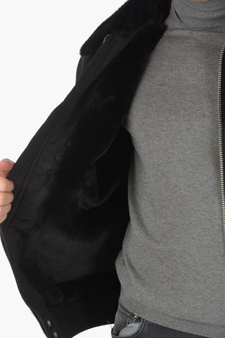 Padded Bomber W-LOUIS Faux Fur-Lined