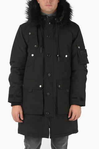 Padded W-COLBY Multipocketed Jacket with Faux Fur Detailing