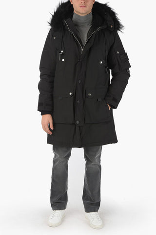 Padded W-COLBY Multipocketed Jacket with Faux Fur Detailing