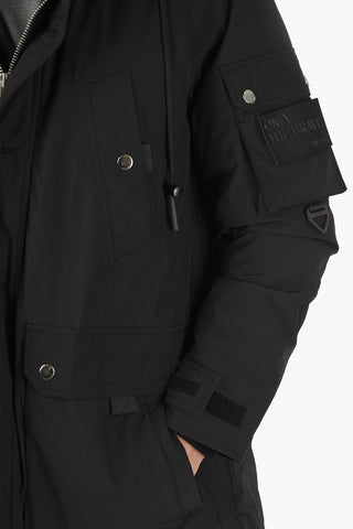 Padded W-COLBY Multipocketed Jacket with Faux Fur Detailing