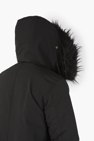 Padded W-COLBY Multipocketed Jacket with Faux Fur Detailing