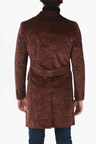 CC COLLECTION Cappotto in Velour con Martingala sul retro