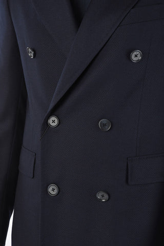 CC COLLECTION Virgin Wool Double-breasted Coat with Peak Lapel