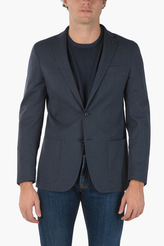 CC COLLECTION Virgin Wool Bend RIGHT Blazer with Notch Lapel
