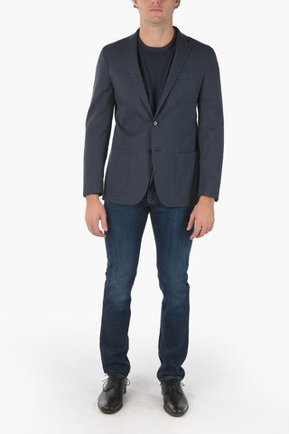 CC COLLECTION Virgin Wool Bend RIGHT Blazer with Notch Lapel
