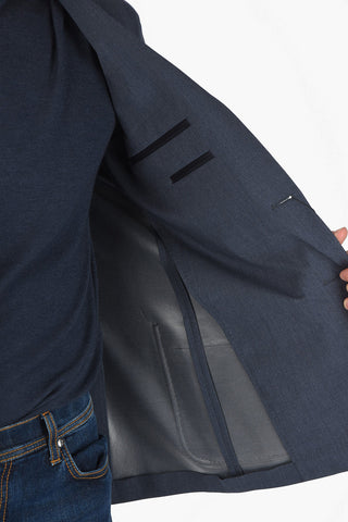 CC COLLECTION Virgin Wool Bend RIGHT Blazer with Notch Lapel