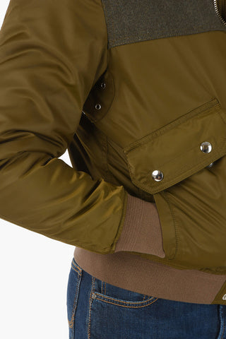 Bomber Imbottito W-LOUIS Rivesito in Ecopelliccia con Colletto a Contras