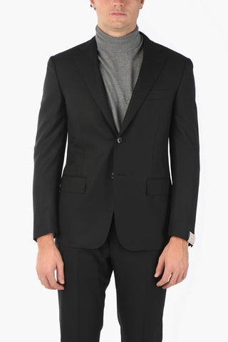 2 Button MANTUA Virgin Wool Suit with Flap Pockets