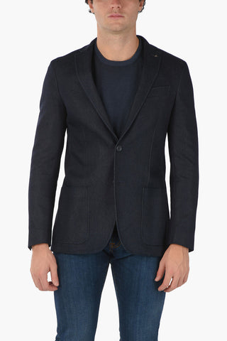 CC COLLECTION Denim RIGHT Blazer with Notch Lapel