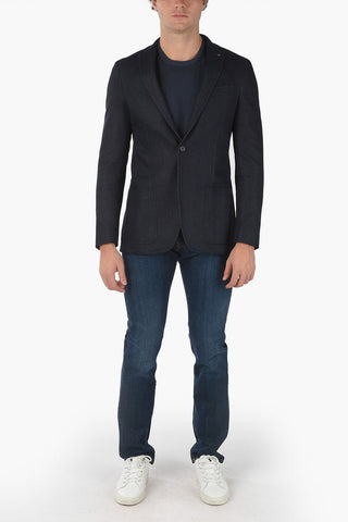 CC COLLECTION Denim RIGHT Blazer with Notch Lapel