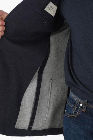 CC COLLECTION Denim RIGHT Blazer with Notch Lapel