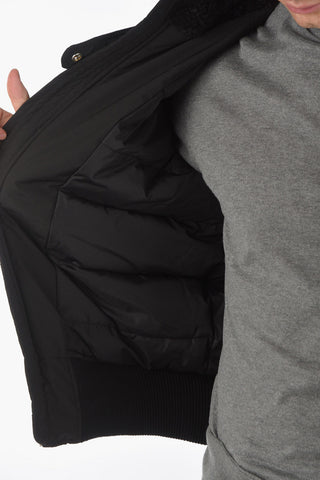 Multipocketed W-JAME Padded Puffer with Faux fur detailing