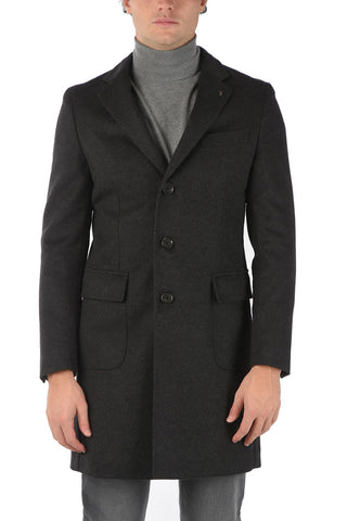 CC COLLECTION Virgin Wool Coat with Iconic Beetle Brooch