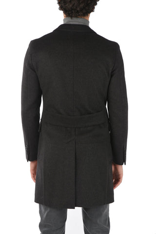 CC COLLECTION Virgin Wool Coat with Iconic Beetle Brooch