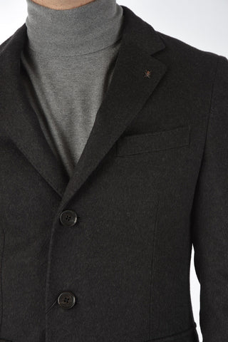 CC COLLECTION Virgin Wool Coat with Iconic Beetle Brooch