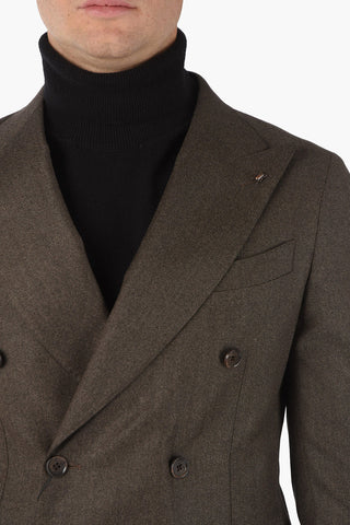 CC COLLECTION Virgin Wool REWARD Double-breasted Blazer with Peak Lapel