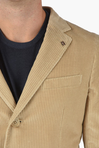 CC COLLECTION Cappotto in Velour a Coste con Iconica Spilla Coleottero