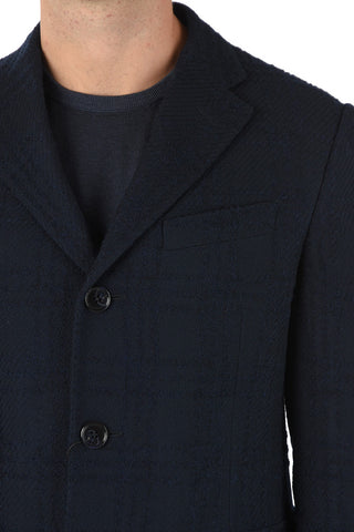 Checkered Virgin Wool Blend Coat