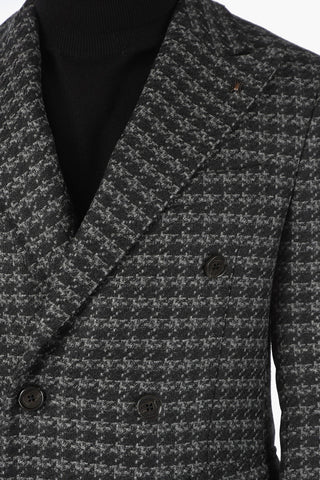CC COLLECTION Cashmere Blend Double-breasted Coat with Iconic Beetle Brooch