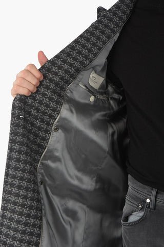 CC COLLECTION Cashmere Blend Double-breasted Coat with Iconic Beetle Brooch