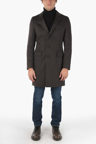 CC COLLECTION Cashmere Coat with Back Half Belt