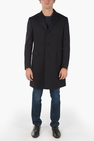 Virgin Wool Coat with Back Slit