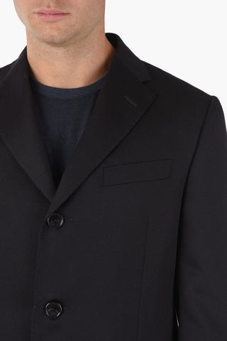 Virgin Wool Coat with Back Slit