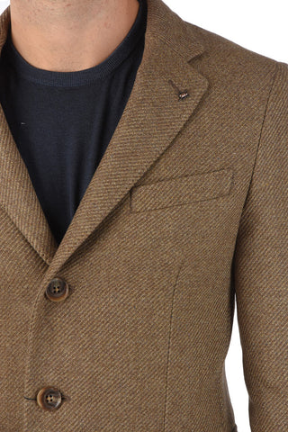 CC COLLECTION Twill Virgin Wool Coat with Iconic Beetle Brooch
