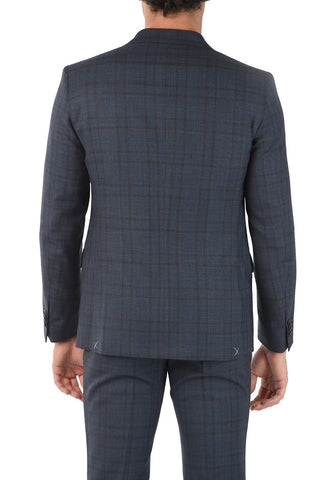 CC COLLECTION 2 Button District Check RIGHT Virgin Wool Suit