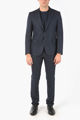 CC COLLECTION Micro Houndstooth RIGHT Virgin Wool Blend Suit