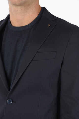 CC COLLECTION Cotton Blend RIGHT Blazer with Beetle Brooch