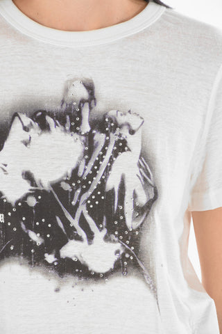 T-shirt with Jewel Application