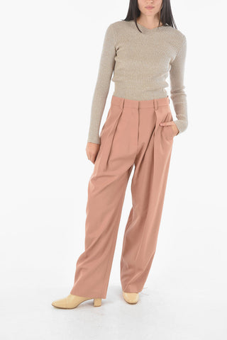 Pantaloni Palazzo ad 1 Pince con Passanti