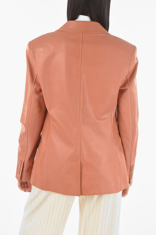 Blazer Foderato in Nappa con Spallini Imbottiti