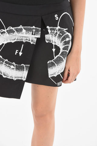 Virgin Wool Wrap Mini Skirt