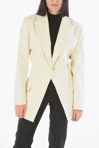 1 Button Flap Pocket Slim Fit Blazer