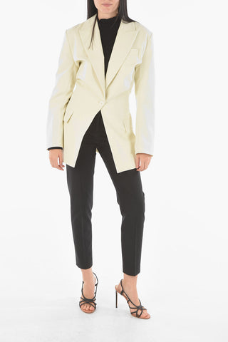 1 Button Flap Pocket Slim Fit Blazer