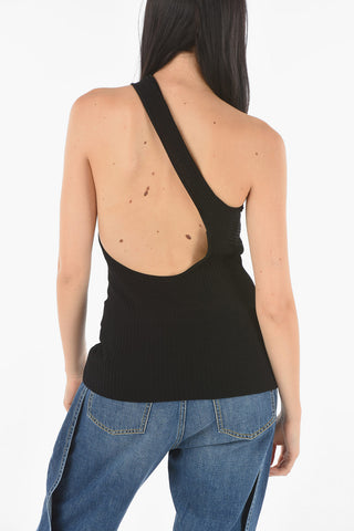 One-Shoulder Ribbed Top
