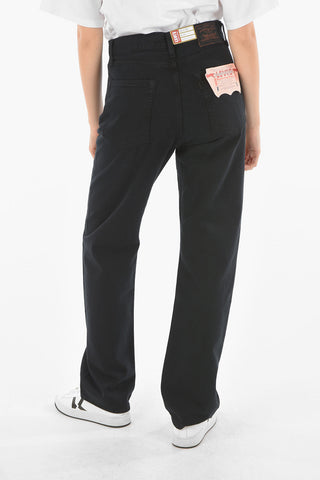 5 Pocket High-waisted Straight Fit Denims