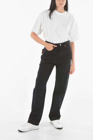 5 Pocket High-waisted Straight Fit Denims