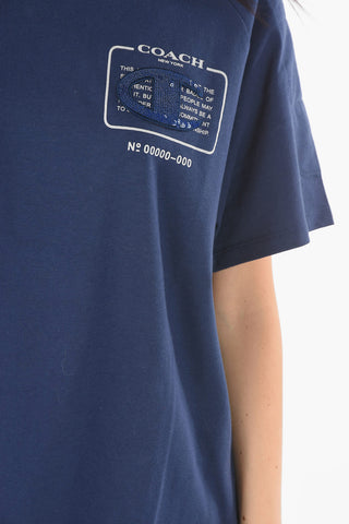 COACH X CHAMPION T-Shirt Girocollo in Cotone con Logo