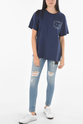 COACH X CHAMPION T-Shirt Girocollo in Cotone con Logo
