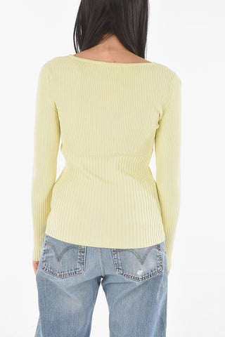 Maglia a Costine con Scollo Rotondo