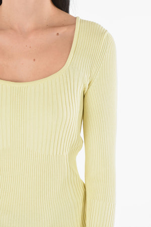 Ribbed Round-Neck Top