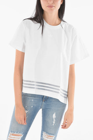 Crew Neck Mesh Detail T-Shirt