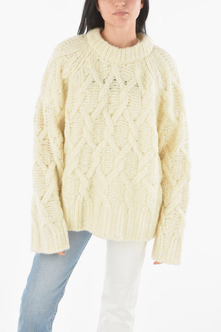Pullover Girocollo Aran in Misto Lana